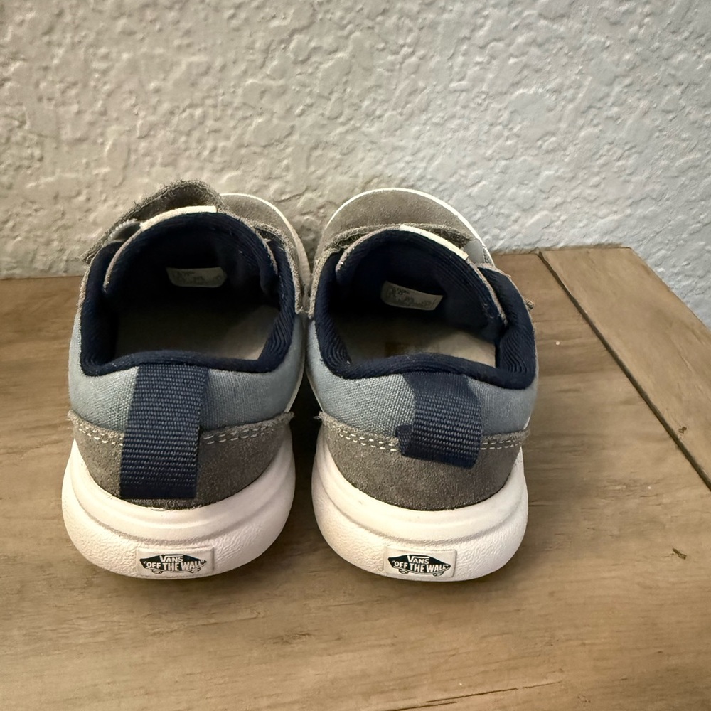Vans Kids Gray and White Sneakers - Picture 3 of 7
